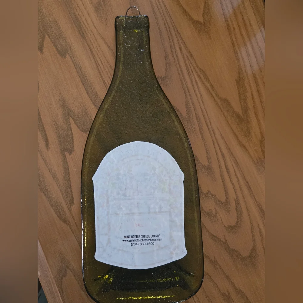 Vintage Far Niente 1991 Upcycled Wine Bottle Cheese Serving Board